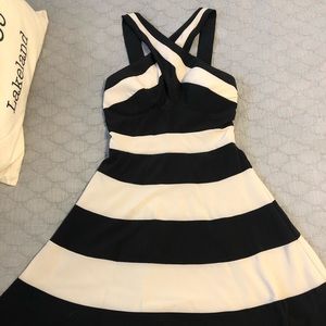 Striped formal dress